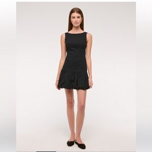 NWT Abercrombie and Fitch high neck bubble hem dress in black